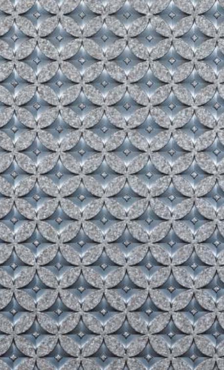 Blue Charcoal Louver Panel Designer 8x2 Ft - Rc 909