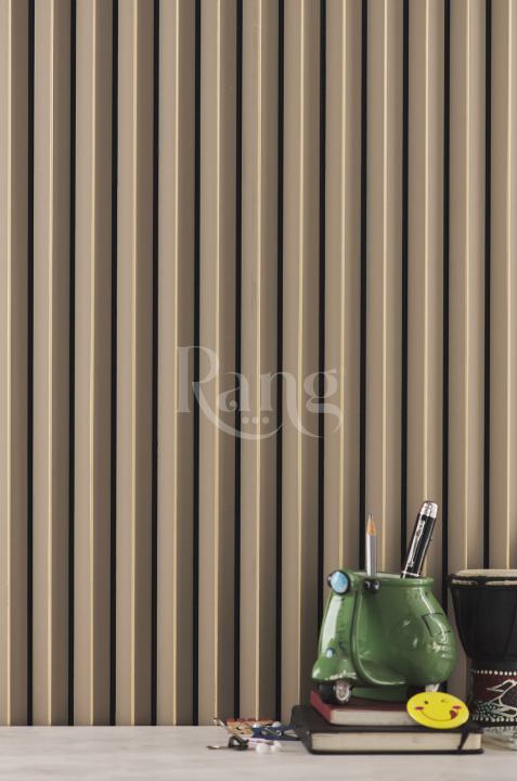 Groove Earth Series Charcoal Louvers Plain Colors Brown 9x0.56 Ft - Rg 7011