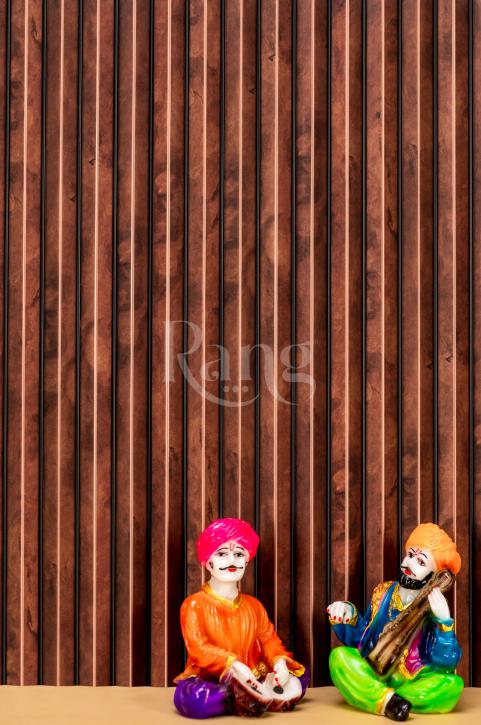 Groove Earth Series Charcoal Louvers Wood Brown 9x0.56 Ft - Rg 7014