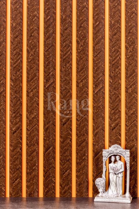 Groove Earth Series Charcoal Louvers Designer Brown 9x0.52 Ft - Rg 7016