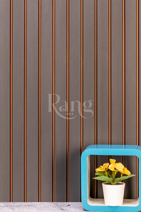 Groove Earth Series Charcoal Louvers Plain Colors Brown 9x0.54 Ft - Rg 7020