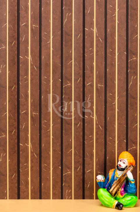 Groove Earth Series Charcoal Louvers Marble & Stone Brown 9x0.66 Ft - Rg 8002