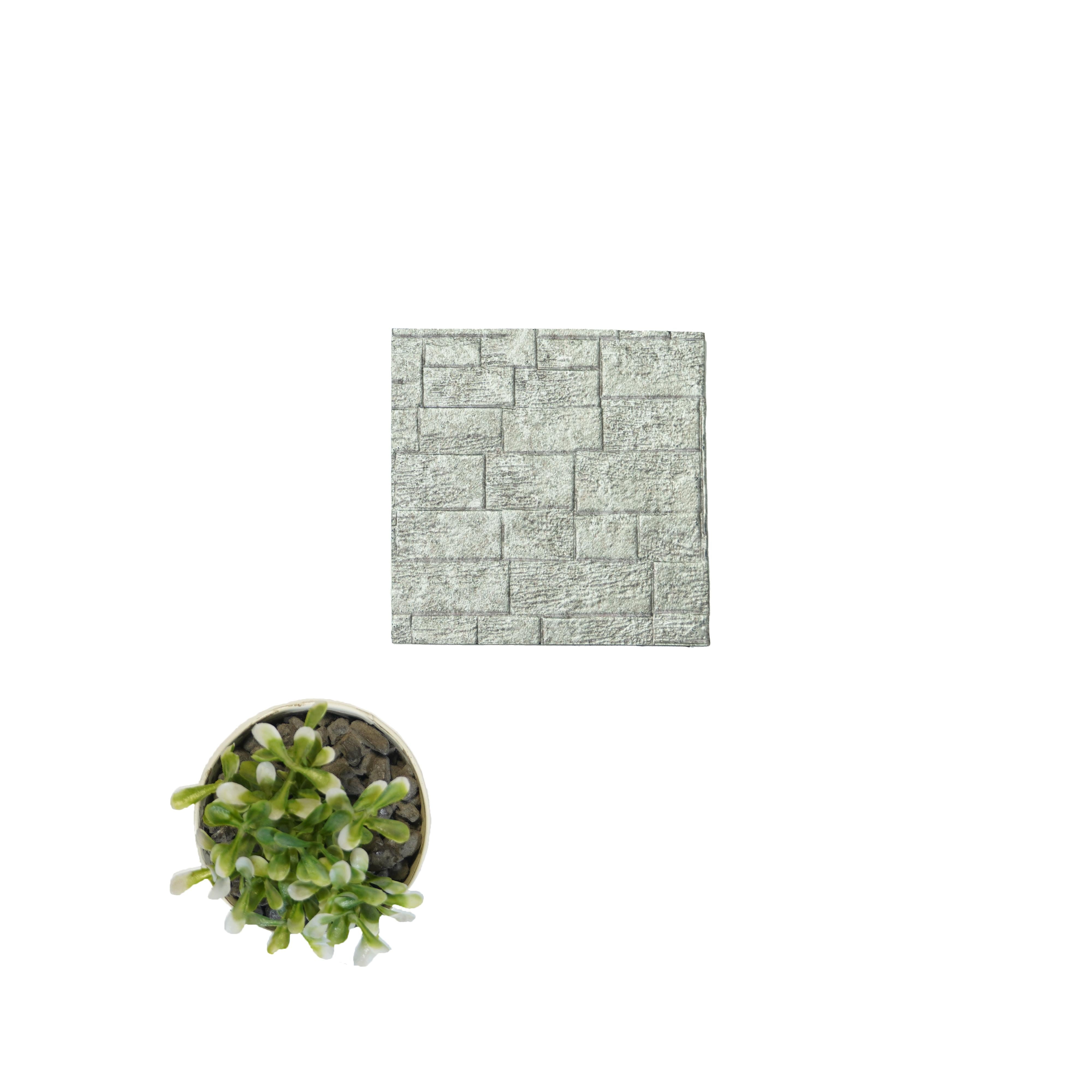 Charco Charm Series Charcoal Decorative Wall Panel Marble & Stone Grey 8x2 Ft - Ct 12