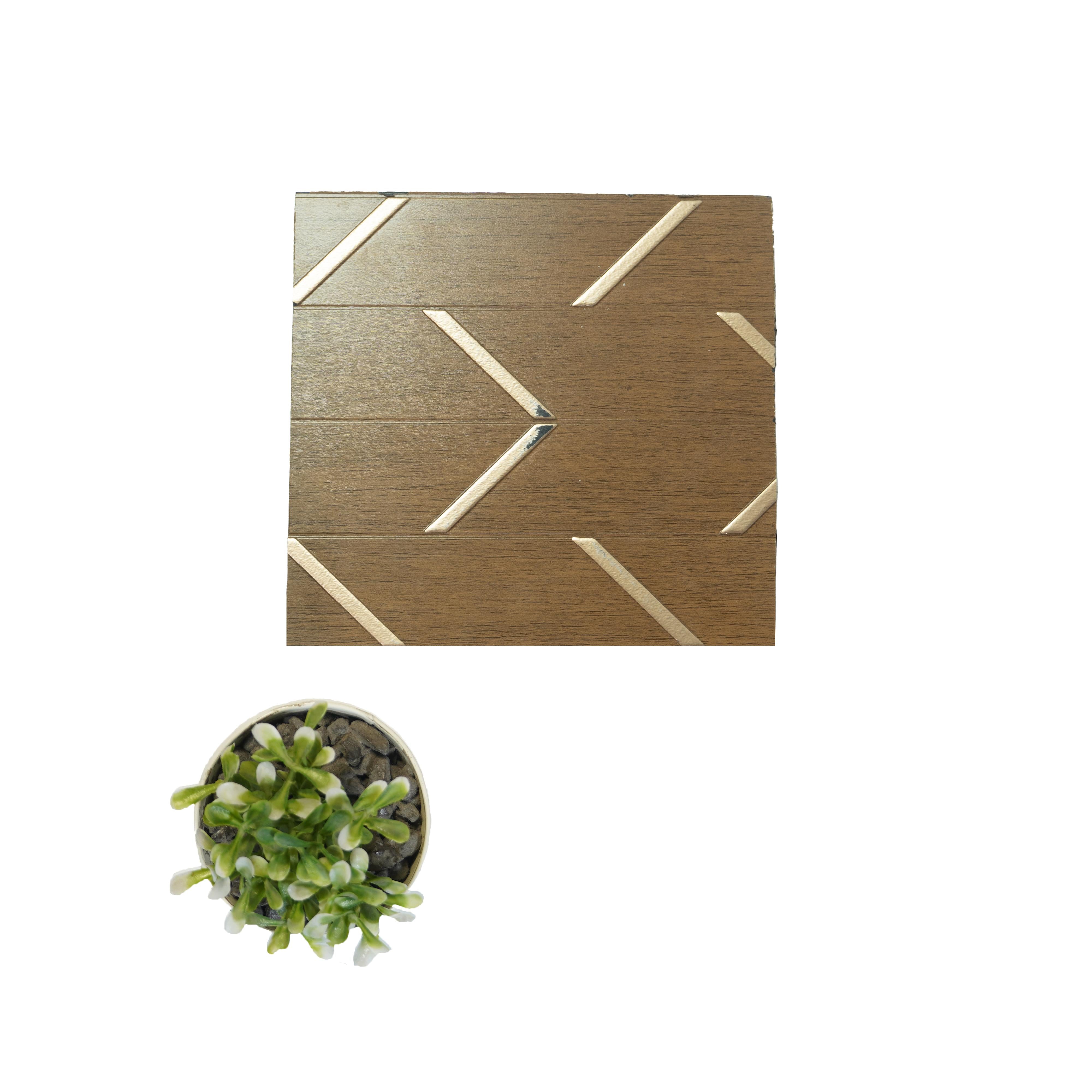 Charco Charm Series Charcoal Decorative Wall Panel Designer Brown 8x2 Ft - Fo 92