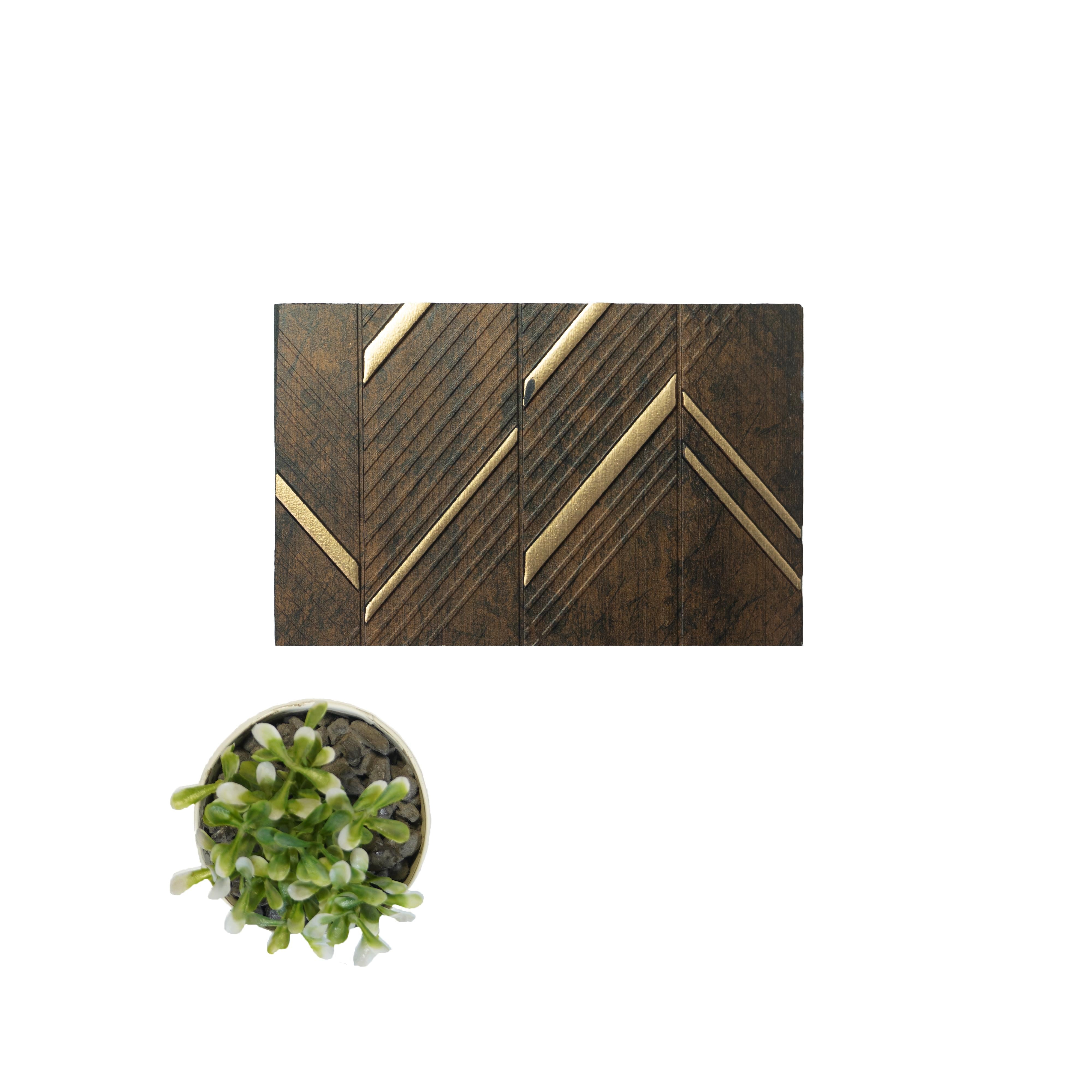 Charco Charm Series Charcoal Decorative Wall Panel Wood Brown 8x2 Ft - Mf 61