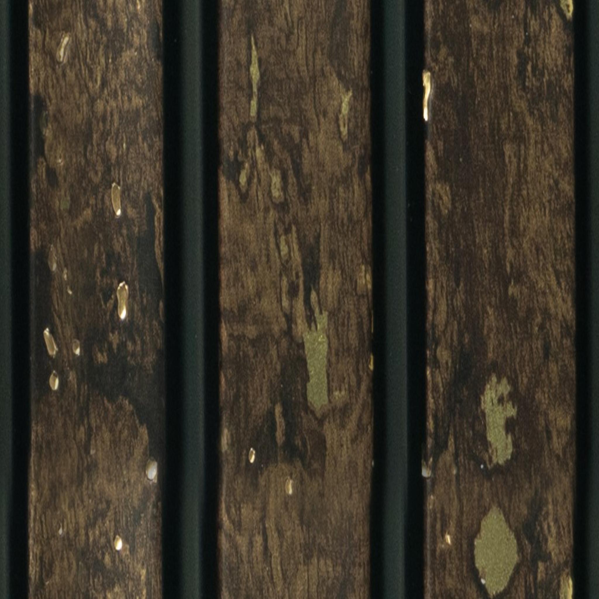 Groove Seamless Planks Series Charcoal Louvers Wood Wenge 9x0.41 Ft - Rg 5005