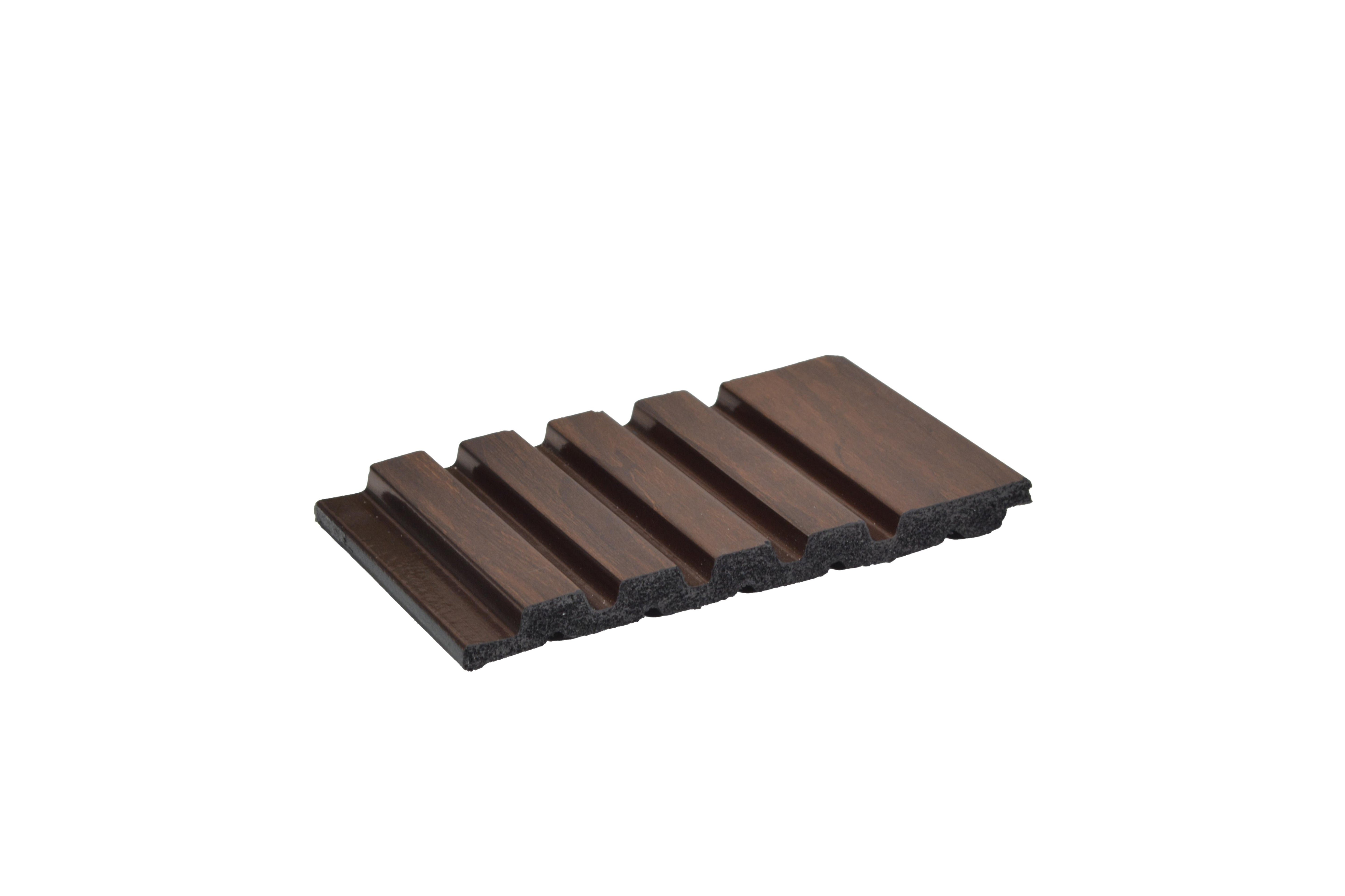 Groove Seamless Planks Series Charcoal Louvers Wood Wenge 9x0.41 Ft - 5030