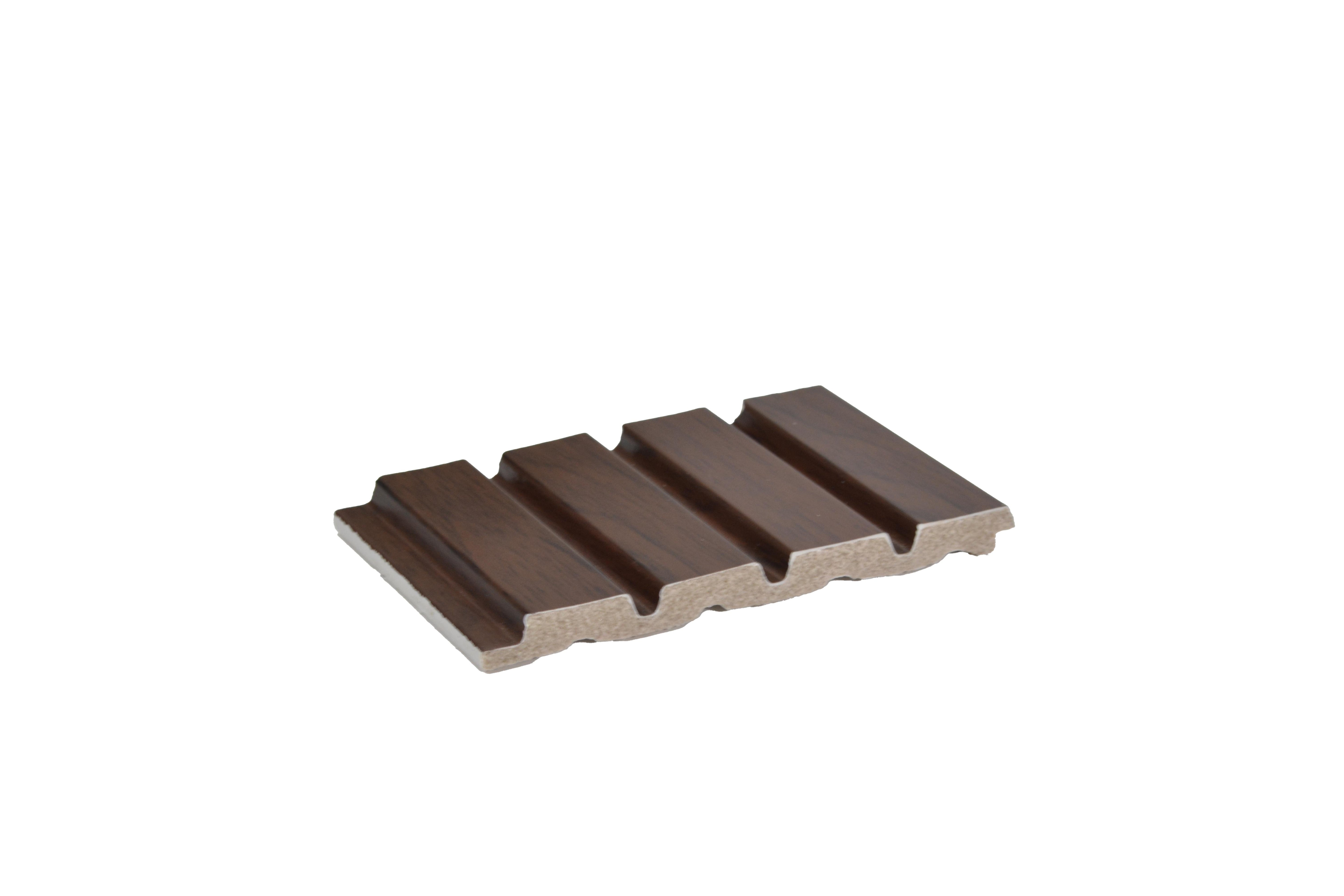 Groove Seamless Planks Series Charcoal Louvers Wood Brown 9x0.41 Ft - Rg 5072