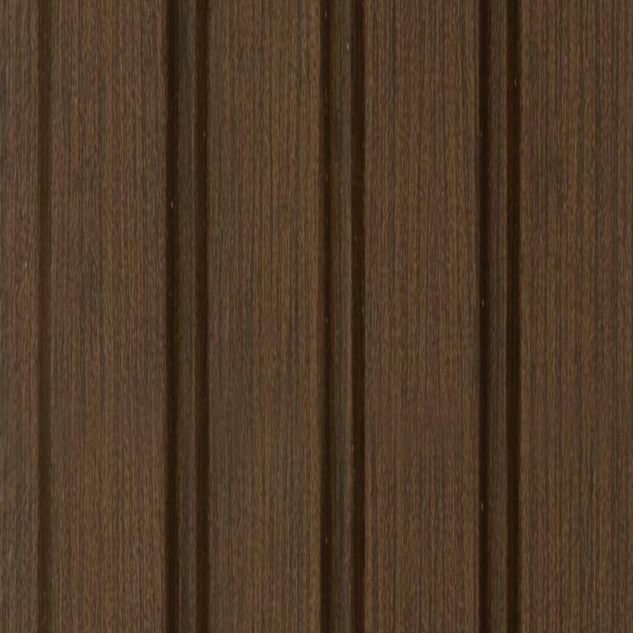 Groove Seamless Planks Series Charcoal Louvers Wood Brown 9x0.41 Ft - Rg 5073