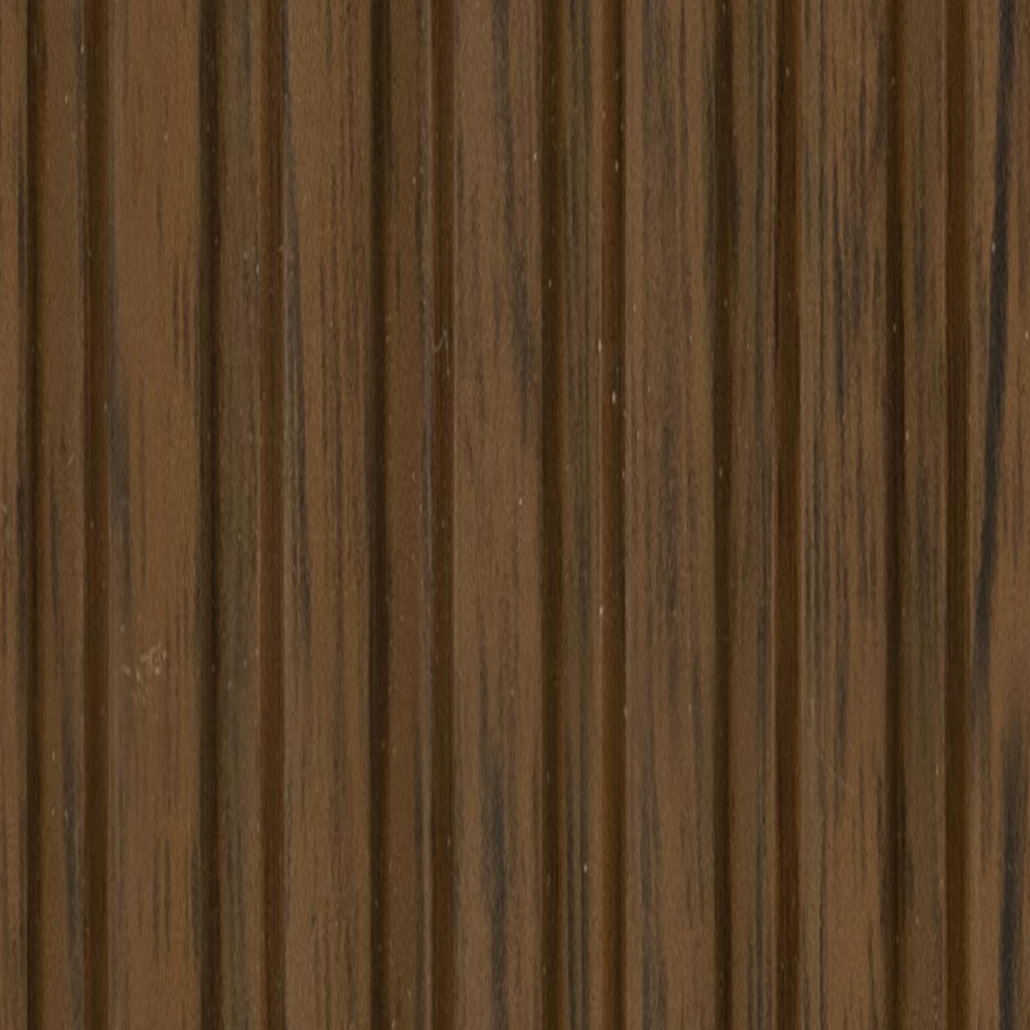 Groove Seamless Planks Series Charcoal Louvers Wood Brown 9x0.41 Ft - Rg 5083