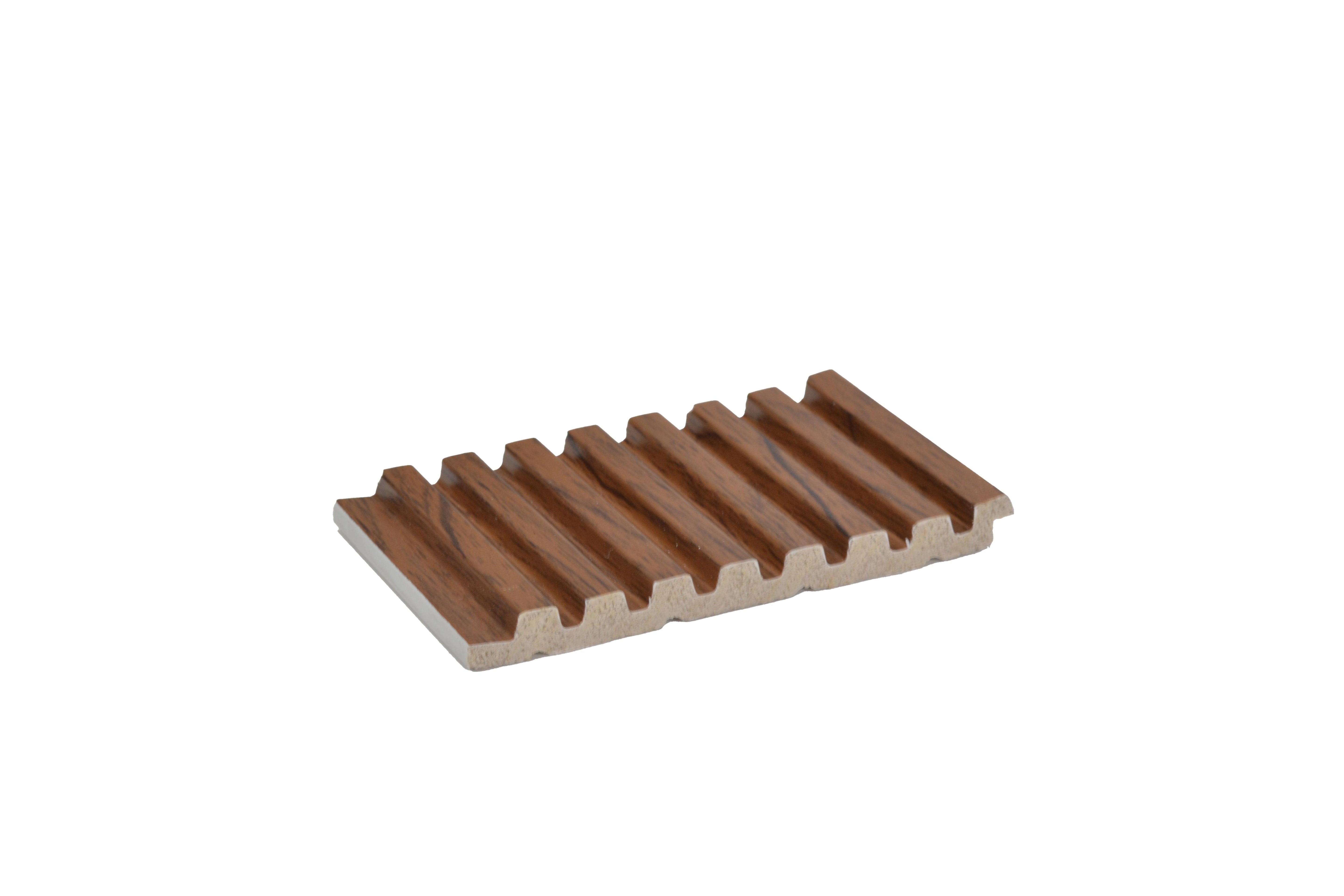 Groove Seamless Planks Series Charcoal Louvers Wood Brown 9x0.41 Ft - Rg 5083