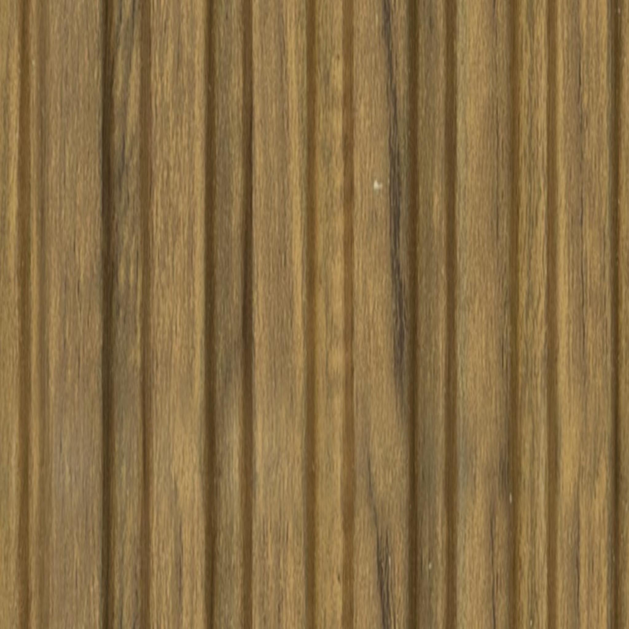 Groove Seamless Planks Series Charcoal Louvers Wood Brown 9x0.41 Ft - Rg 5084