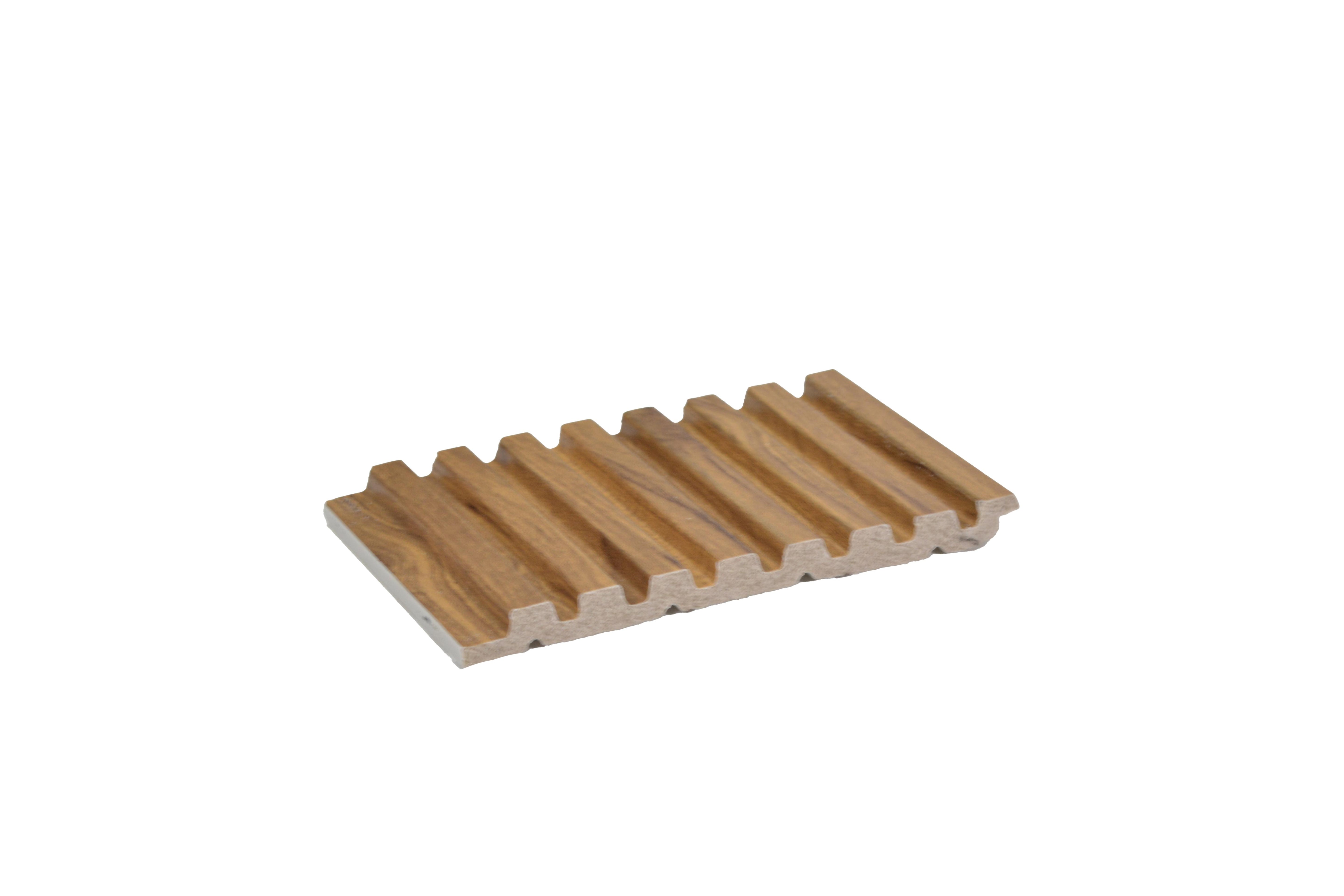 Groove Seamless Planks Series Charcoal Louvers Wood Brown 9x0.41 Ft - Rg 5084