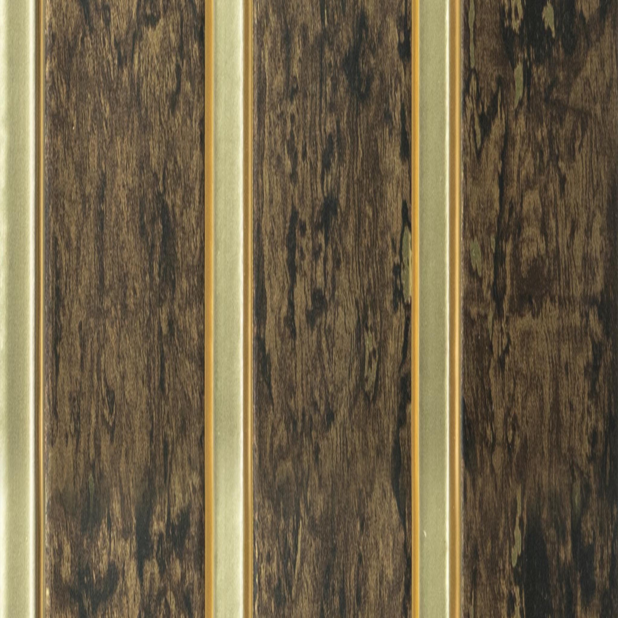 Groove Seamless Planks Series Charcoal Louvers Wood Wenge 9x0.54 Ft - Rg 7006