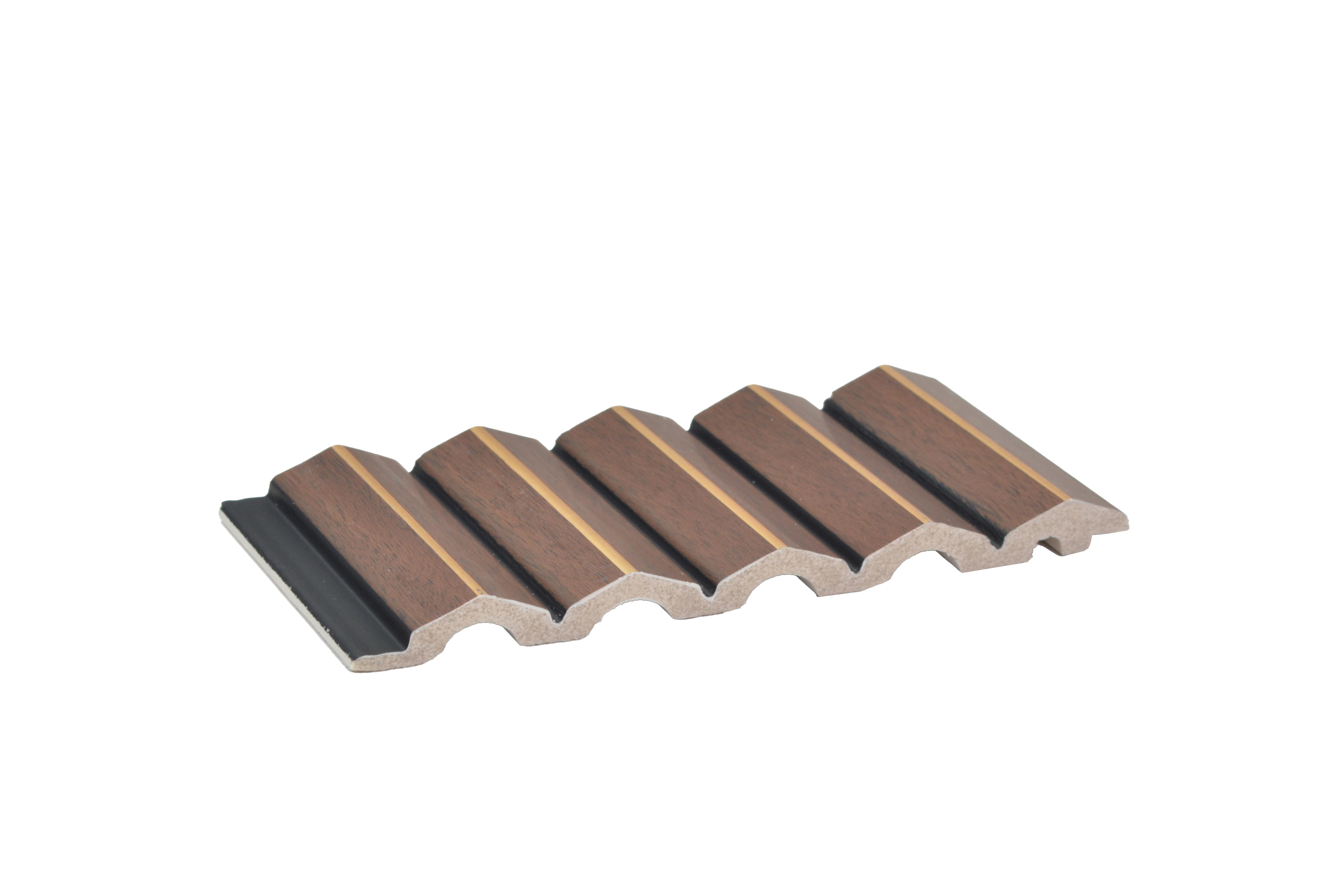 Groove Seamless Planks Series Charcoal Louvers Wood Brown 9x0.55 Ft - Rg 7013
