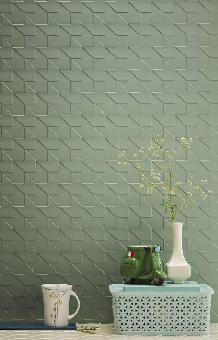 Charco Charm Series Charcoal Decorative Wall Panel Designer Green 8x2 Ft - Tx 43