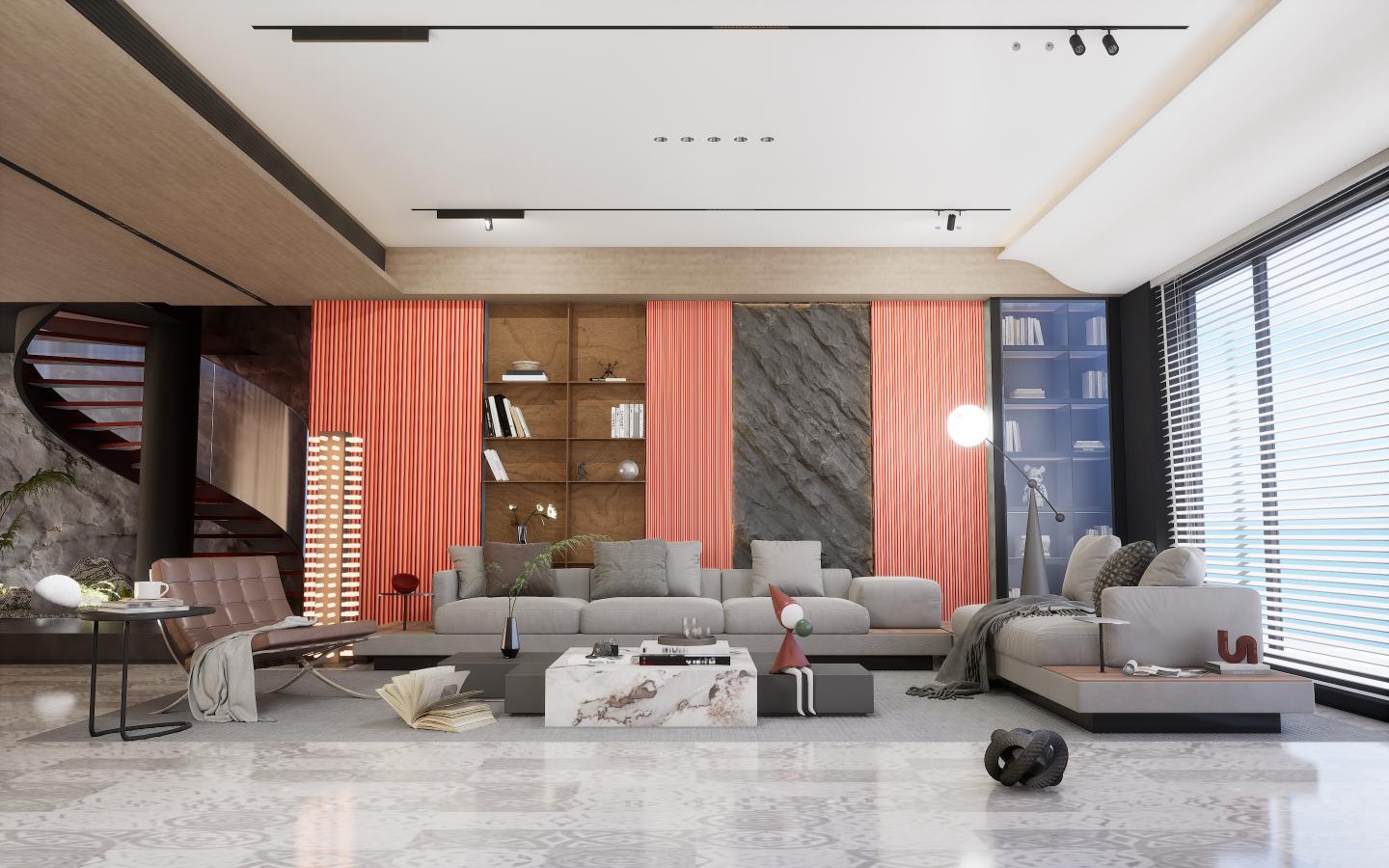 Pastel Clads Series Louvers Plain Colors Red 8x0.41 Ft - 120 Salmon