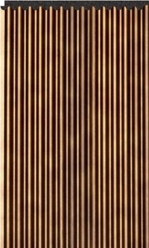 Rich Mahogany Interlock Charcoal Louvers Wood 8x0.37 Ft - Pn 02710