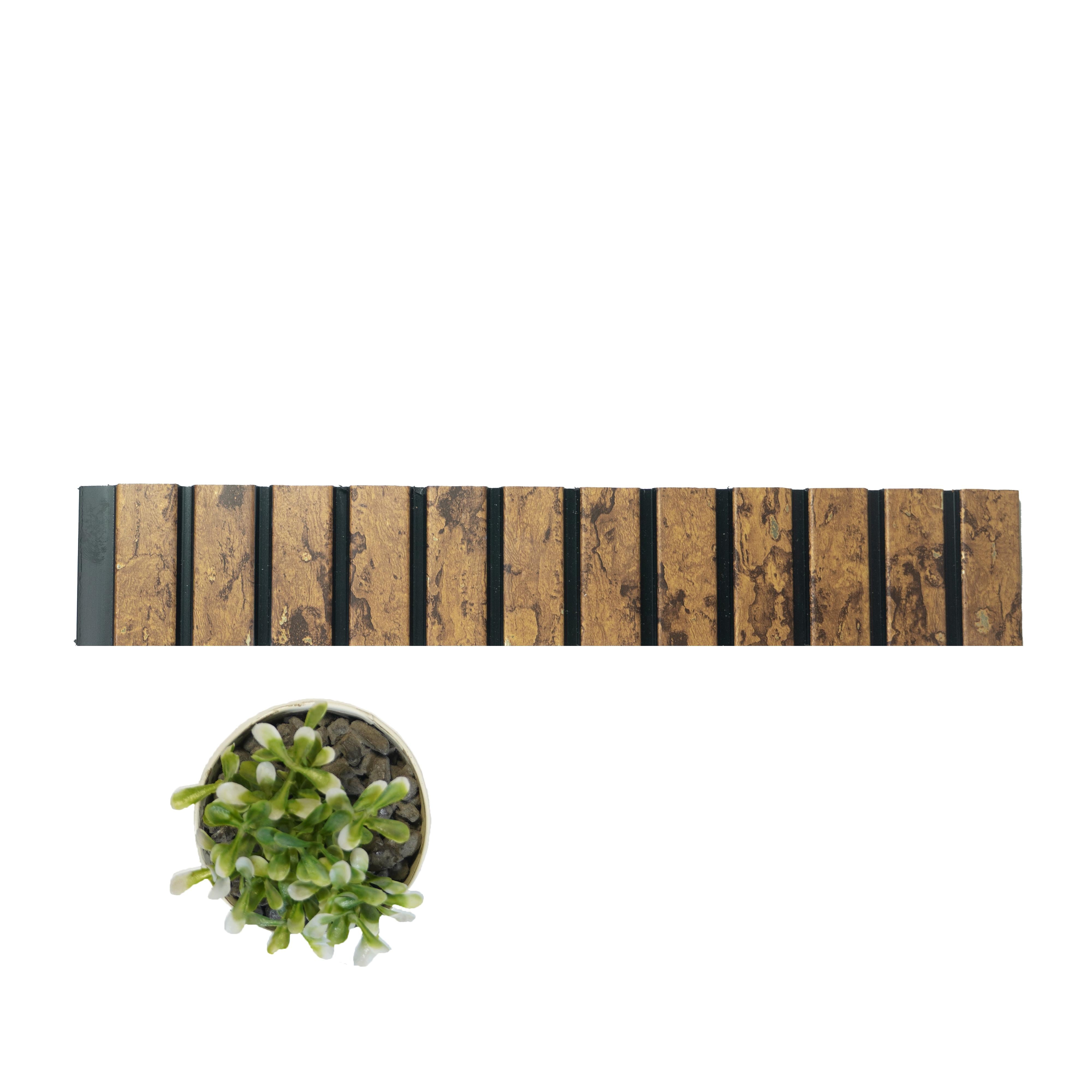 Rustic Brown Wood Rang Charcoal Louver 8x1 Ft - Ra 8115