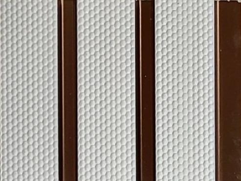 Charcoal Louvers Panel Wood Beige 8x0.41 Ft - Sa 4103