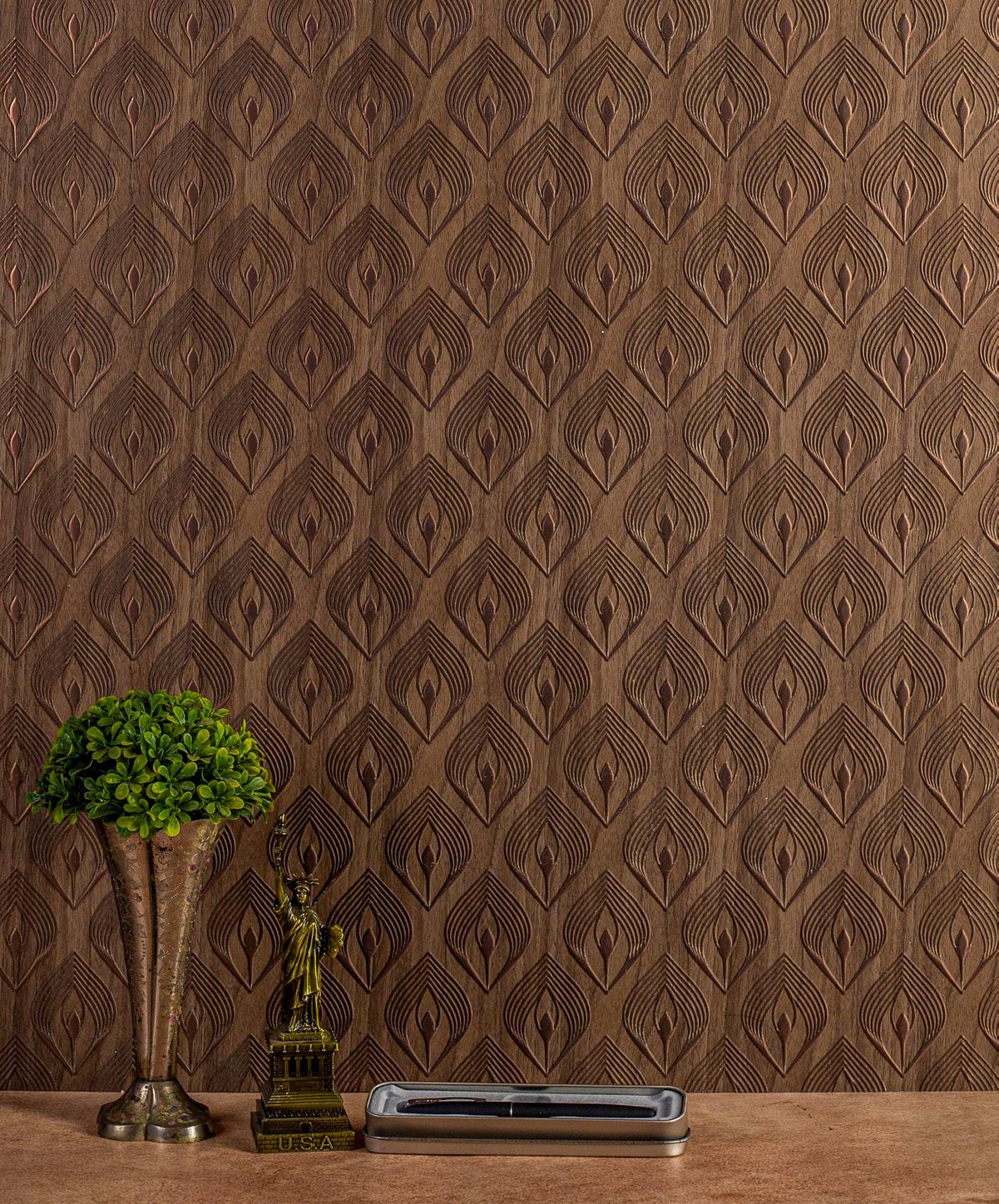 Charcoal Louvers Designer Brown 8x2 Ft - Sg 65