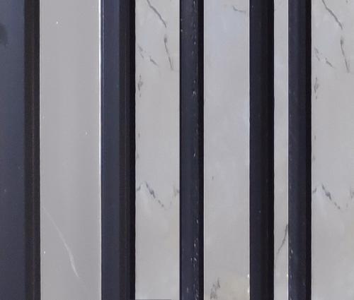 Clads Series Louvers Marble & Stone Silver 8x0.41 Ft - 1017 Sf06