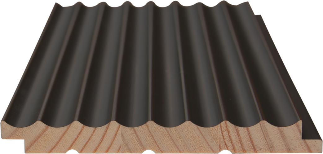 Smoked Brown Interlock Wpc Louvers Plain Colors 9.35x0.41 Ft - Pn 02738 E
