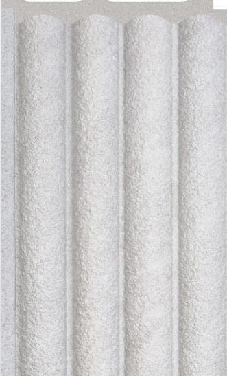 Interlock Charcoal Louvers Panel Designer Snow White 8x0.39 Ft - Pn 02713 F