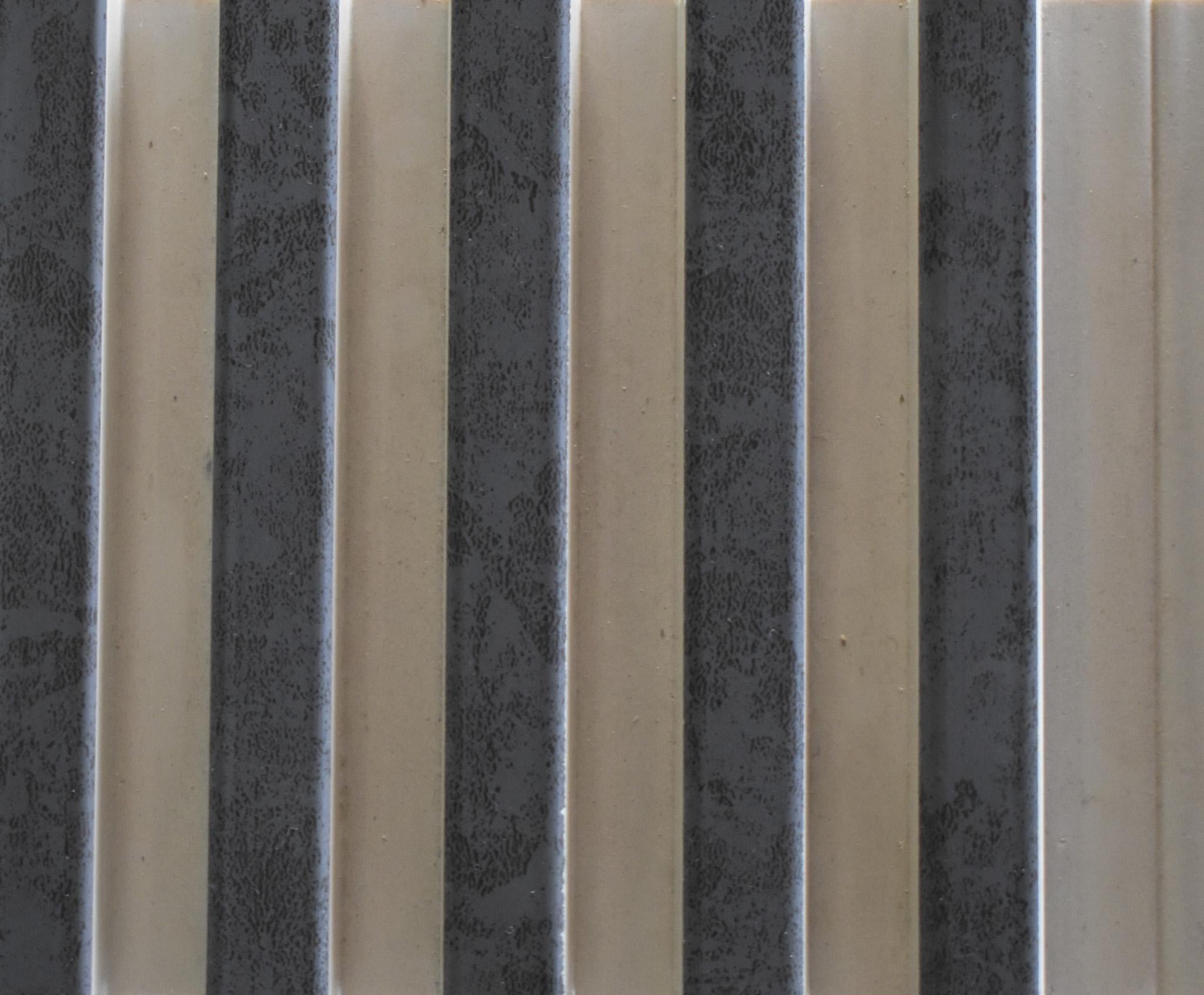 Stone Charcoal Fluted Louvers Marble & White 8x0.33 Ft - C 21