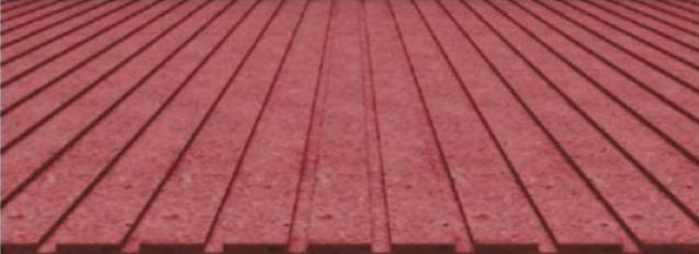 Red Mdf Louvers Marble & Stone 8x4 Ft - 1002