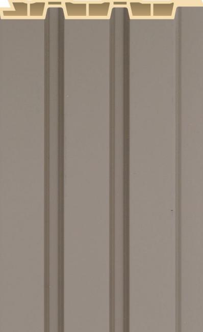 Interlock Wpc Louvers Plain Colors Taupe Grey 9.5x0.4 Ft - Pn 02570 E