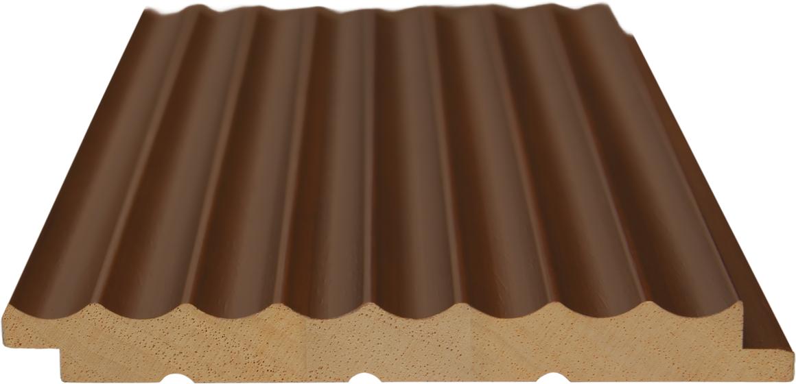 Interlock Wpc Louvers Plain Colors Teak Brown 9.35x0.41 Ft - Pn 02738 D