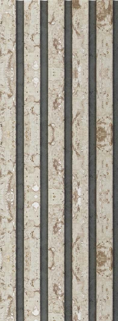 Rafter Charcoal Louver Marble & Stone Grey 8x0.41 Ft - 1121