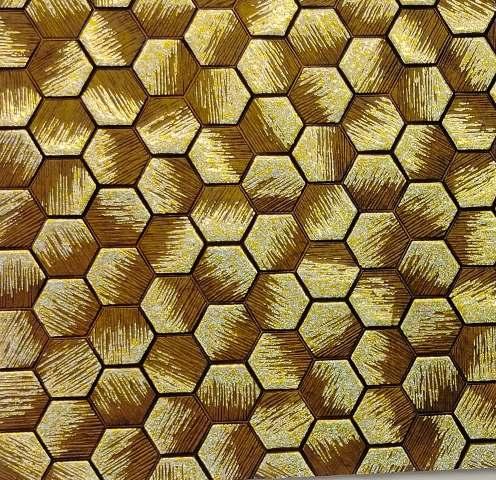 Charcoal Decorative Wall Panel Designer Gold 8x2 Ft - 1131