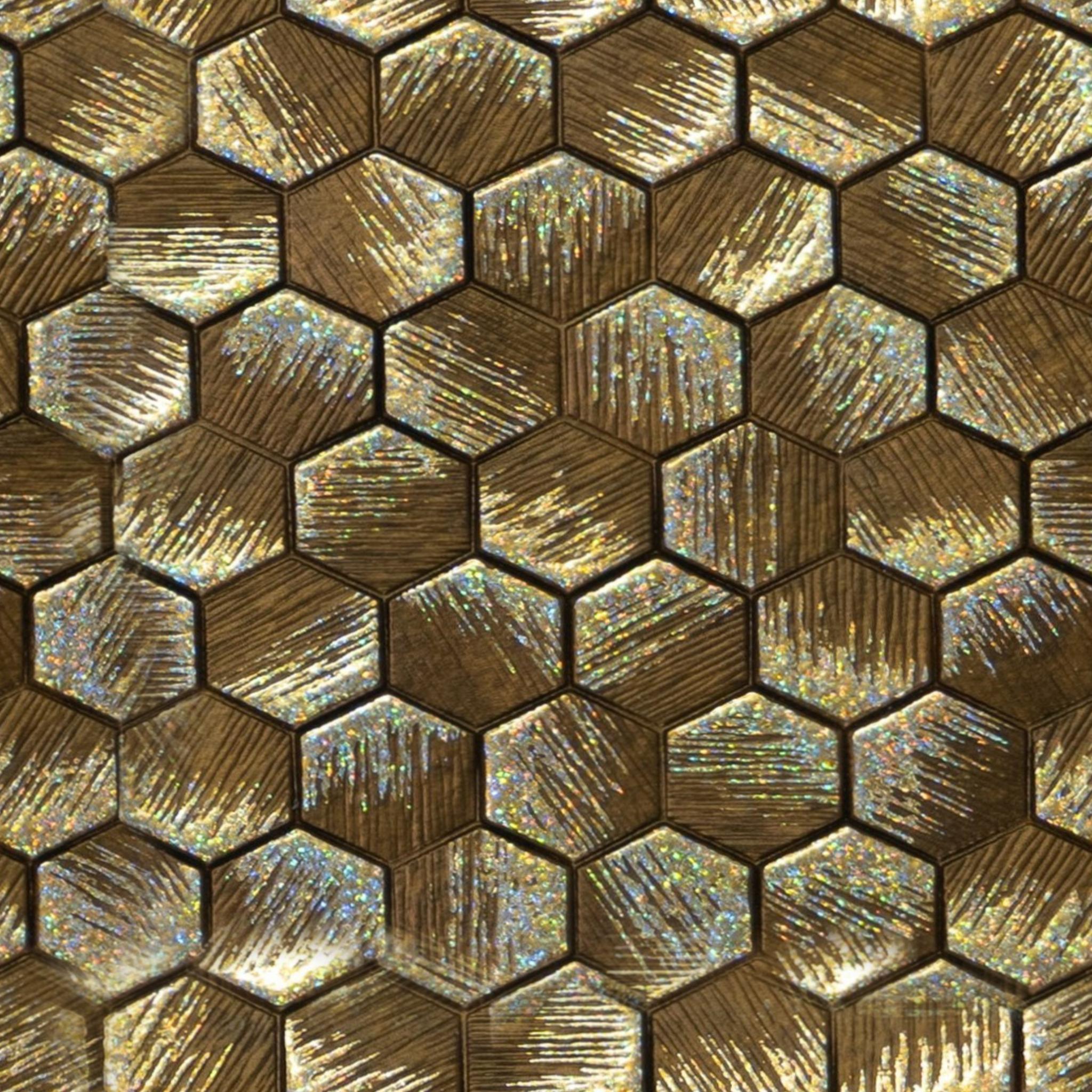 Charcoal Decorative Wall Panel Designer Gold 8x2 Ft - 1131