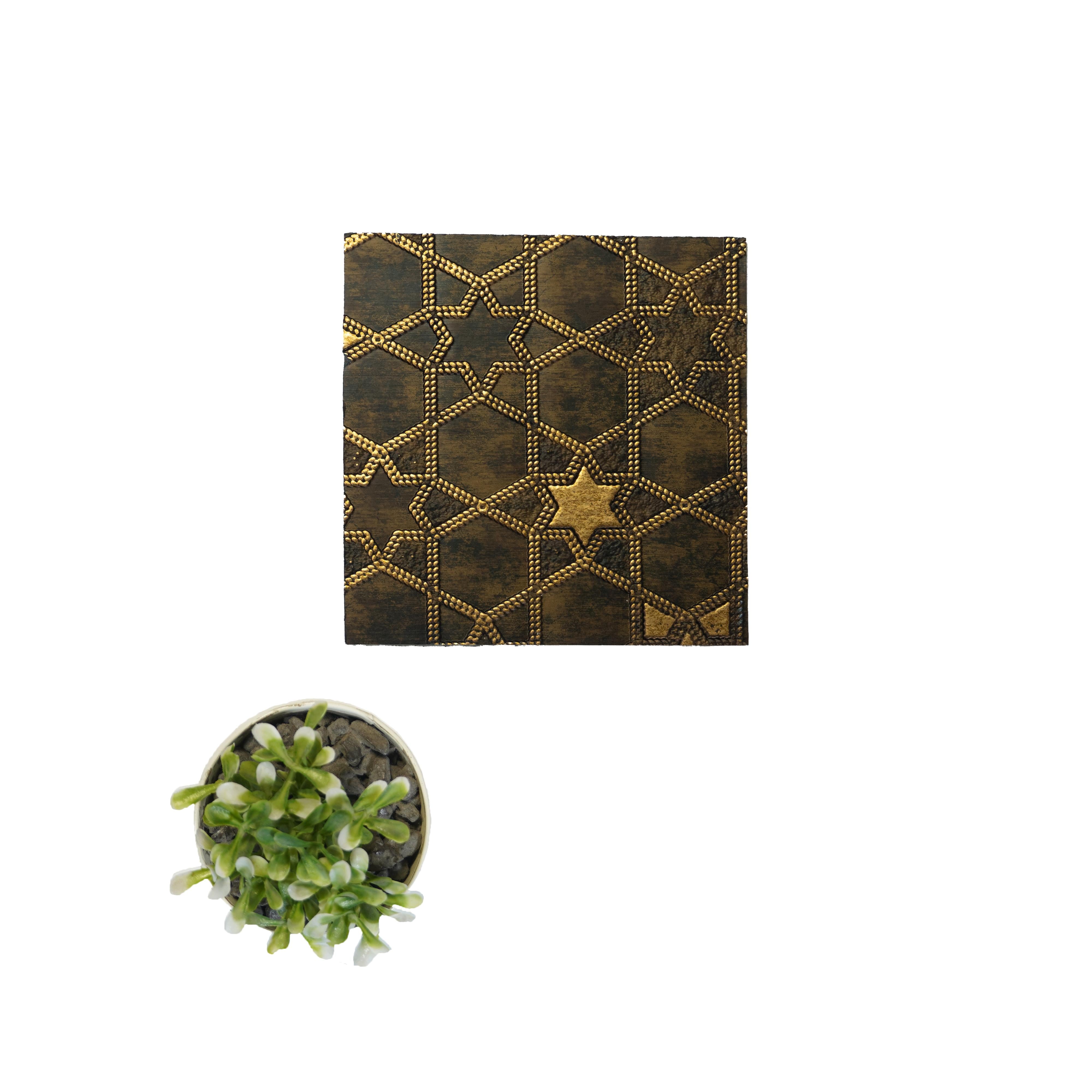 Charcoal Decorative Wall Panel Designer Gold 8x2 Ft - 1158