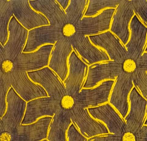 Charcoal Decorative Wall Panel Designer Gold 8x2 Ft - 1166