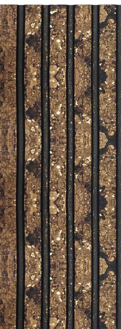 Rafter Charcoal Louver Marble & Stone Brown 8x0.41 Ft - 1180