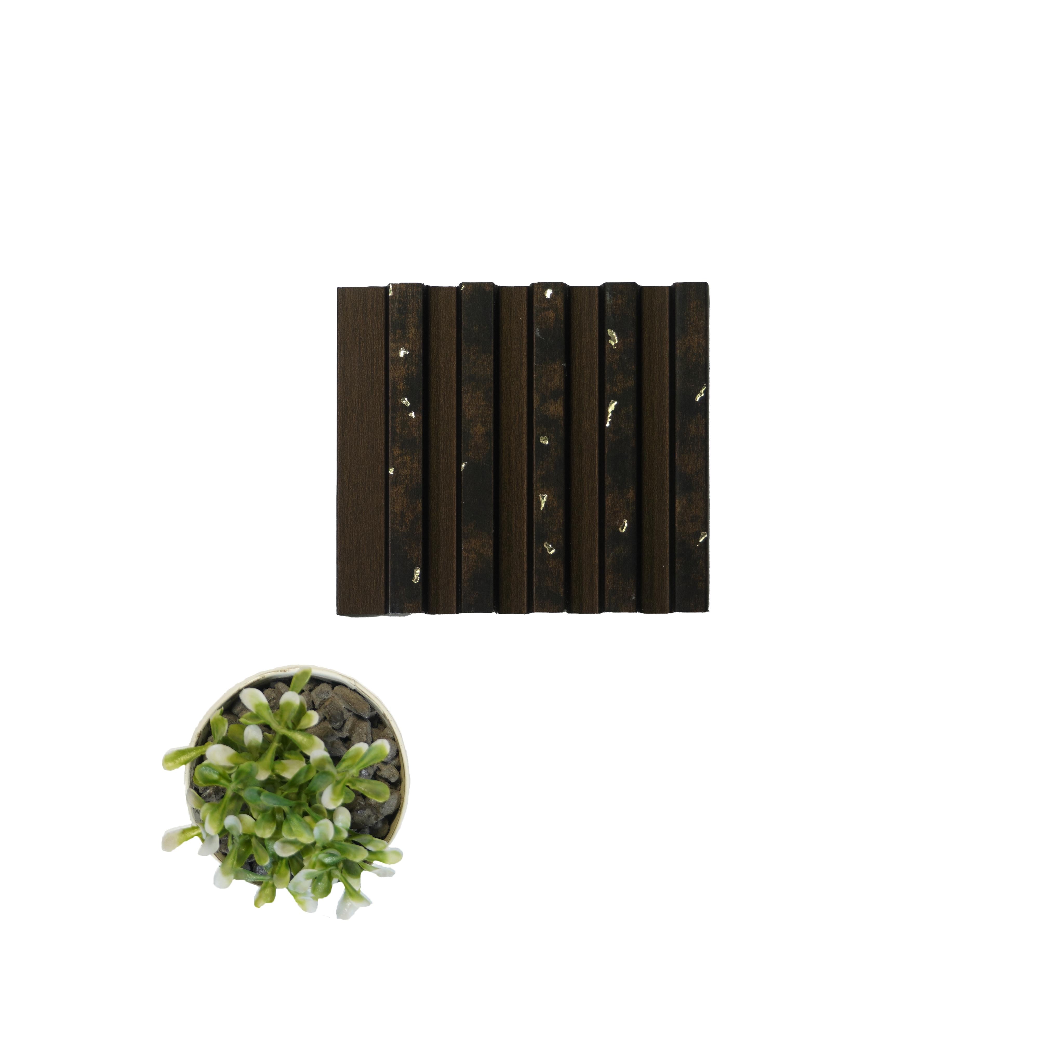 Rafter Charcoal Louver Wood Brown 8x0.41 Ft - 1186
