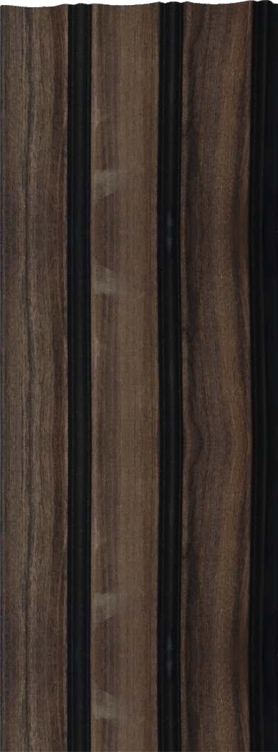 Rafter Charcoal Louver Panel Wood Brown 8x0.41 Ft - 1190