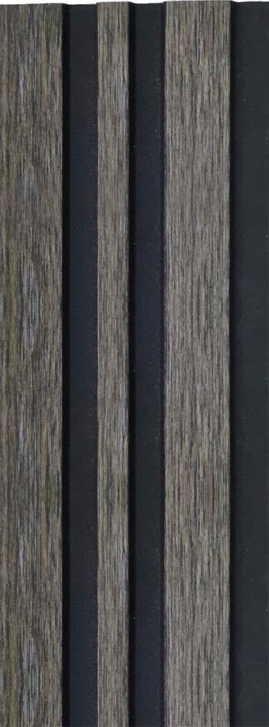 Rafter Charcoal Louver Panel Wood Brown 8x0.41 Ft - 1194