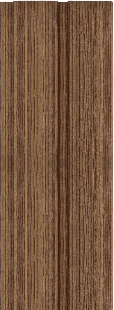 Charcoal Louvers Panel Wood Brown 8x0.41 Ft - 1201