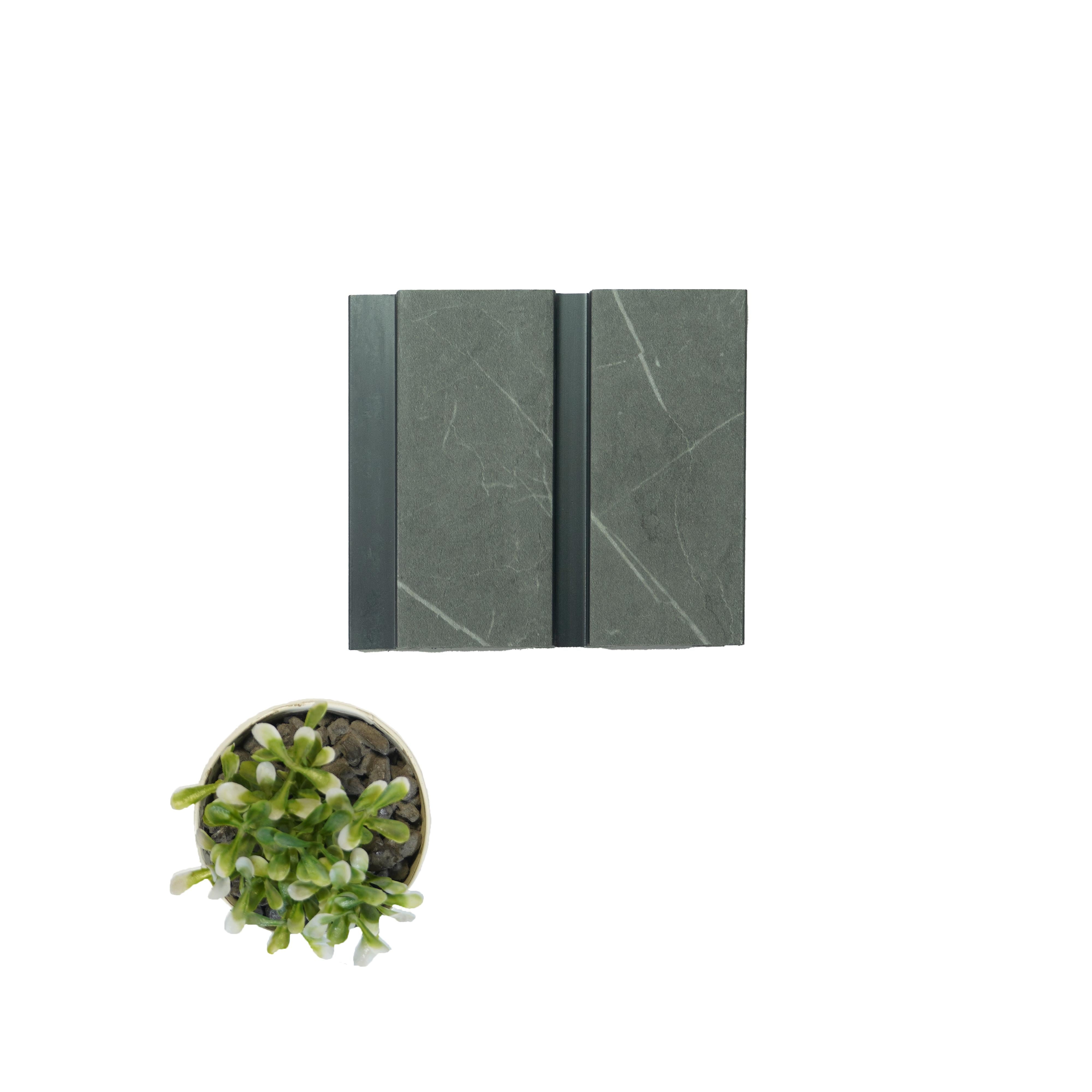 Rafter Charcoal Louver Marble & Stone Grey 8x0.41 Ft - 1202