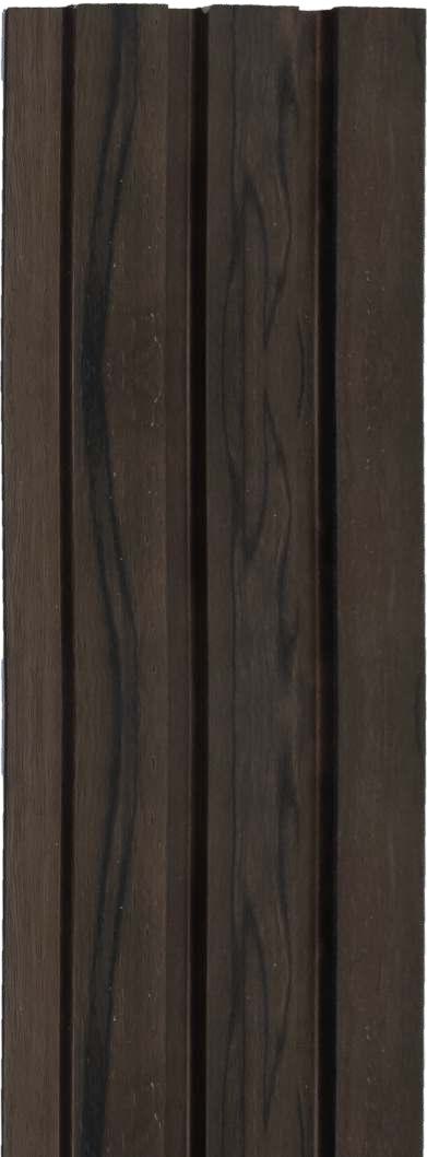 Rafter Charcoal Louver Wood Brown 8x0.41 Ft - 1218