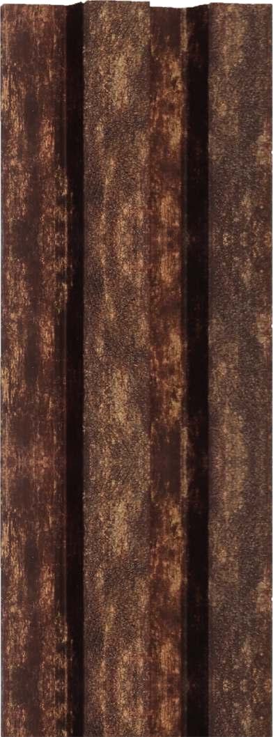 Charcoal Louvers Panel Marble & Stone Brown 8x0.41 Ft - 1220