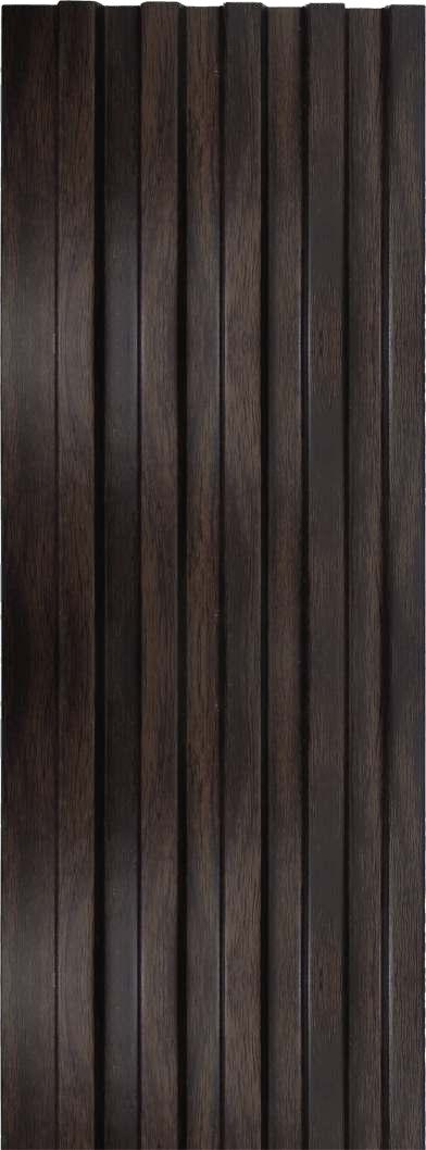 Rafter Charcoal Louver Panel Wood Brown 8x0.41 Ft - 1223