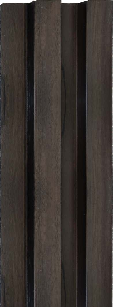 Rafter Charcoal Louver Panel Wood Brown 8x0.41 Ft - 1224