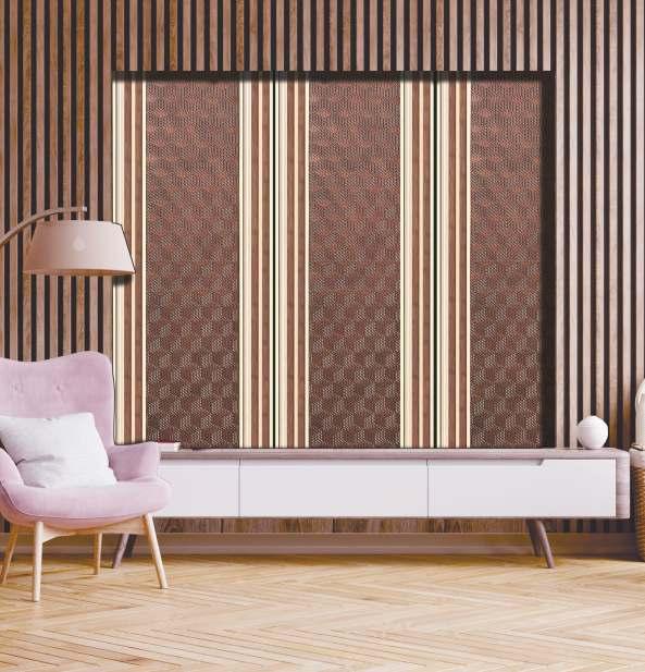 Charcoal Decorative Wall Panel Designer Brown 8x1 Ft - 1254