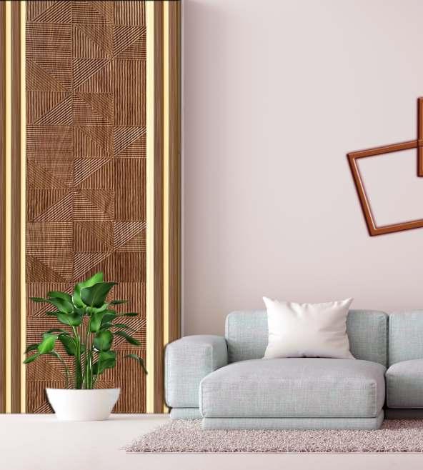 Charcoal Decorative Wall Panel Designer Brown 8x1 Ft - 1257
