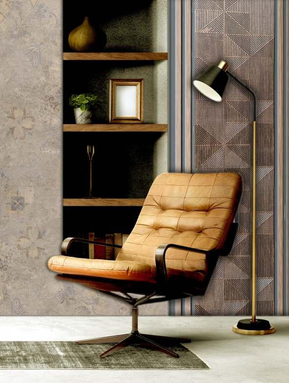 Charcoal Louver Designer Brown 8x1 Ft - 1258
